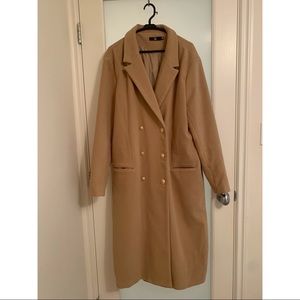 Missguided+ Camel Trenchcoat